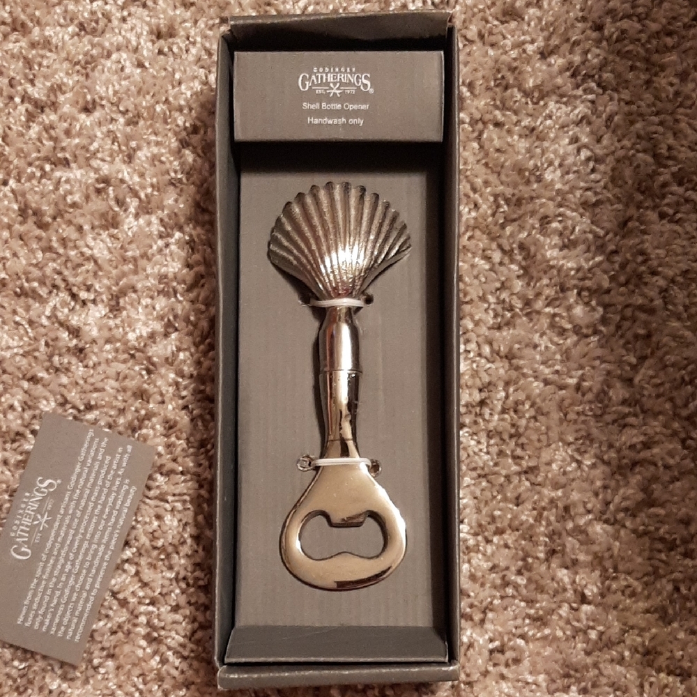 Mud Pie Silver Shell Design Bottle Opener